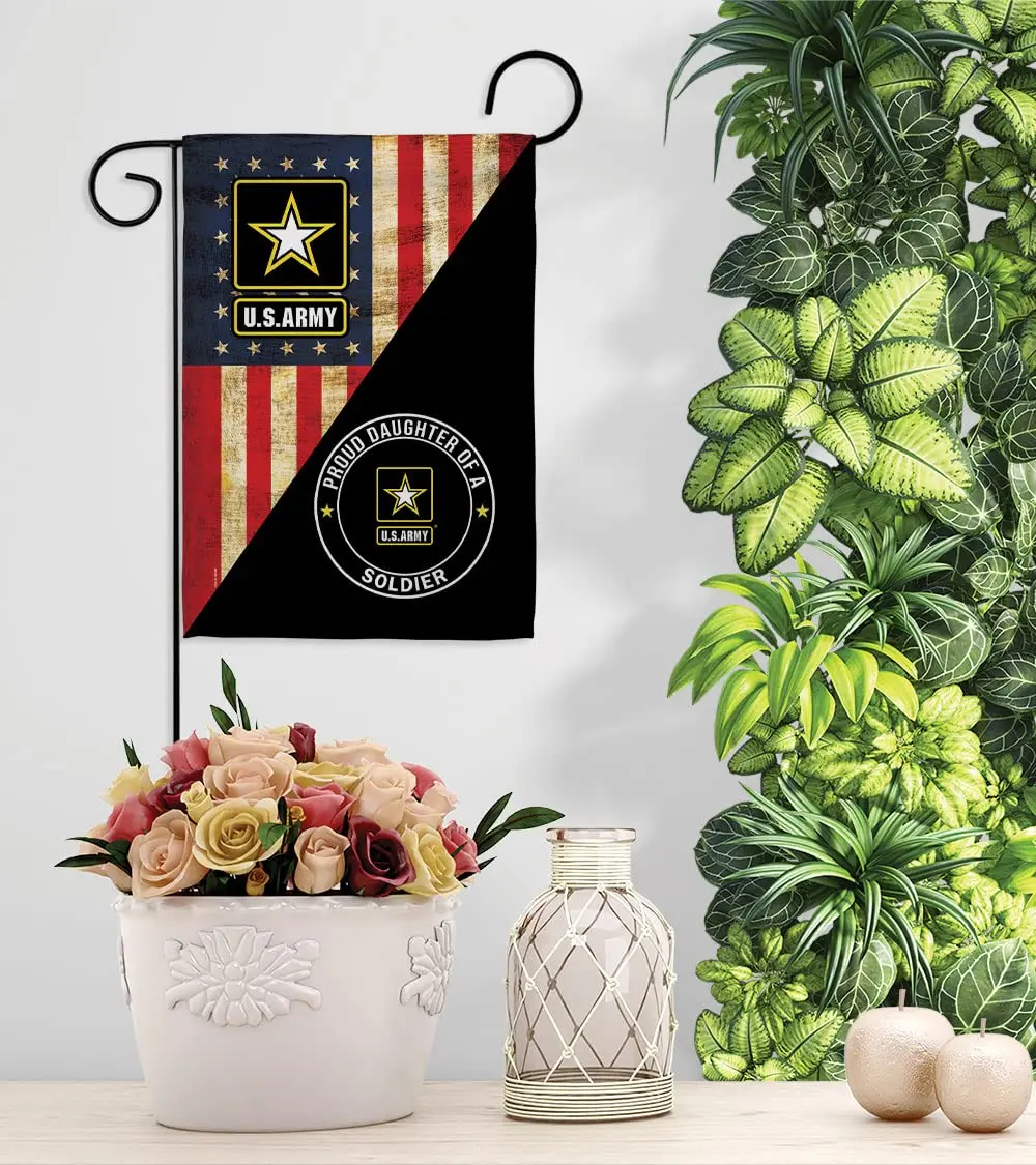 POYOMUK US Military U.S. Army Proud Daughter of A Soldier Flag 12" x 18.5" | Double-Sided Garden Banner - view 9