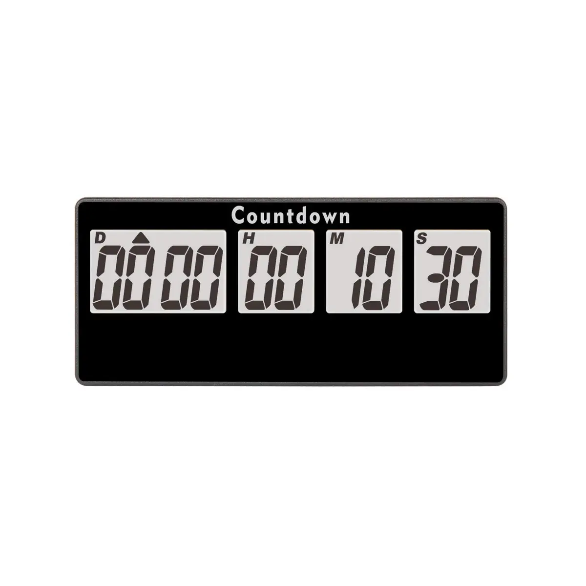 Jayron Digital Countdown Timer 9999 Days, 120 Hours, 59 Minutes, 59 Seconds | Black LCD Display with Magnet - main product image
