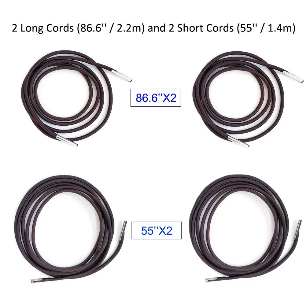 Bealuffe Replacement Recliner Cords 2.2m (86.6") & 1.4m (55") | Coffee Brown, Pack of 4 - view 2