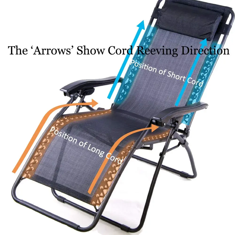 Bealuffe Replacement Recliner Cords 2.2m (86.6") & 1.4m (55") | Universal Fit for Zero Gravity Chairs - view 5
