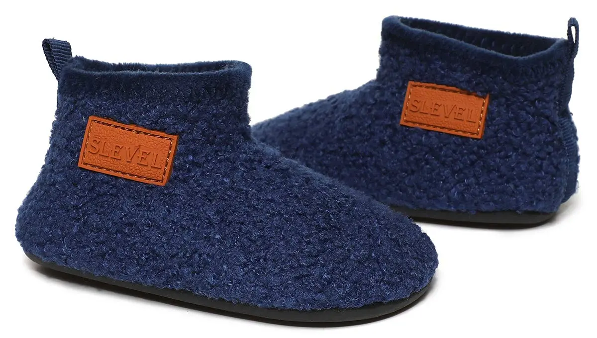 ditont Toddler Slippers Non-Slip Lightweight Indoor Winter Fuzzy Warm Kids Grip First Walking House Home Shoes Bootie for Boys Girls - view 5