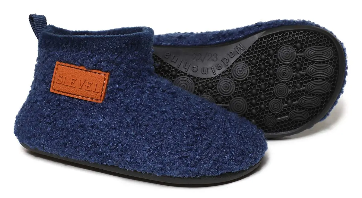 ditont Toddler Slippers Non-Slip Lightweight Indoor Winter Fuzzy Warm Kids Grip First Walking House Home Shoes Bootie for Boys Girls - view 2