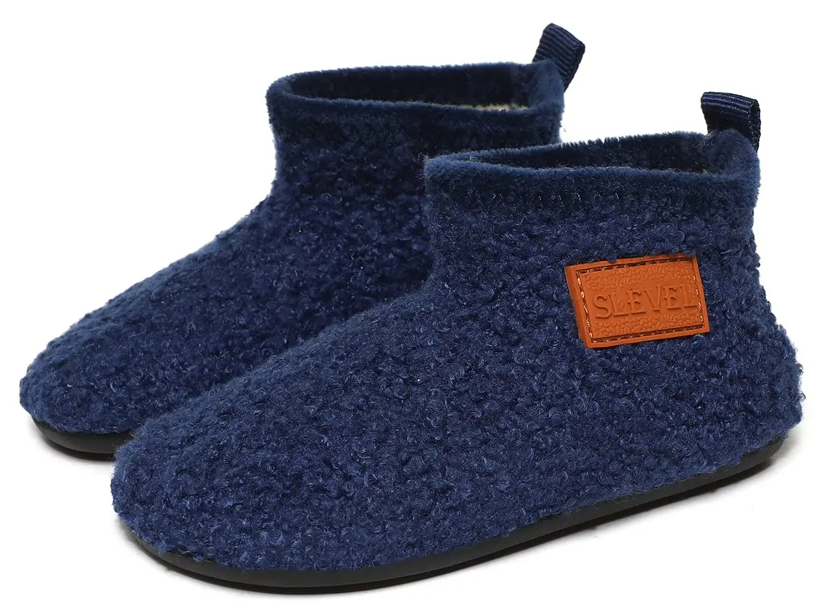 ditont Toddler Slippers Non-Slip Lightweight Indoor Winter Fuzzy Warm Kids Grip First Walking House Home Shoes Bootie for Boys Girls - view 3