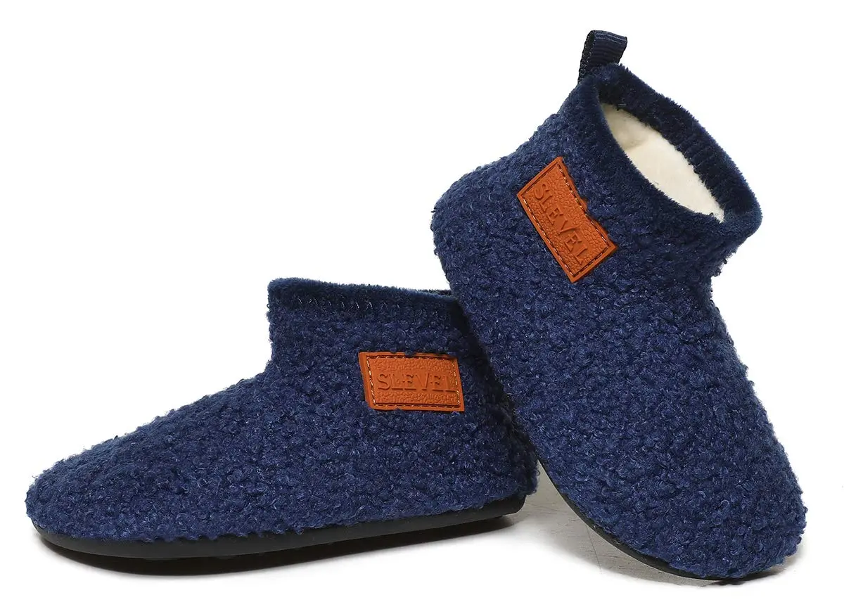 ditont Toddler Slippers Non-Slip Lightweight Indoor Winter Fuzzy Warm Kids Grip First Walking House Home Shoes Bootie for Boys Girls - view 4
