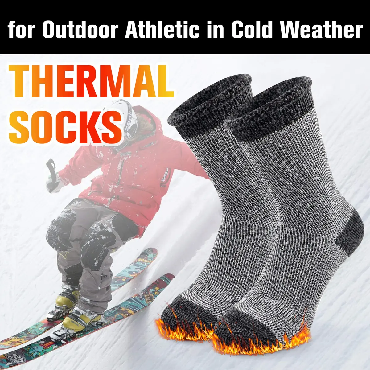 Busy Socks Winter Warm Thick Thermal Crew Socks | Insulated & Moisture-Wicking for Men & Women - view 6