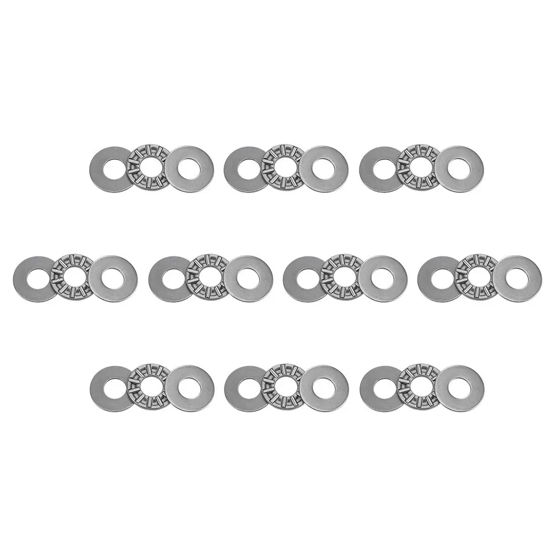 uxcell AXK0819 Thrust Needle Roller Bearings with Washers 8mm Bore 19mm OD 2mm Width 10pcs | High-Quality Industrial Components - main product image