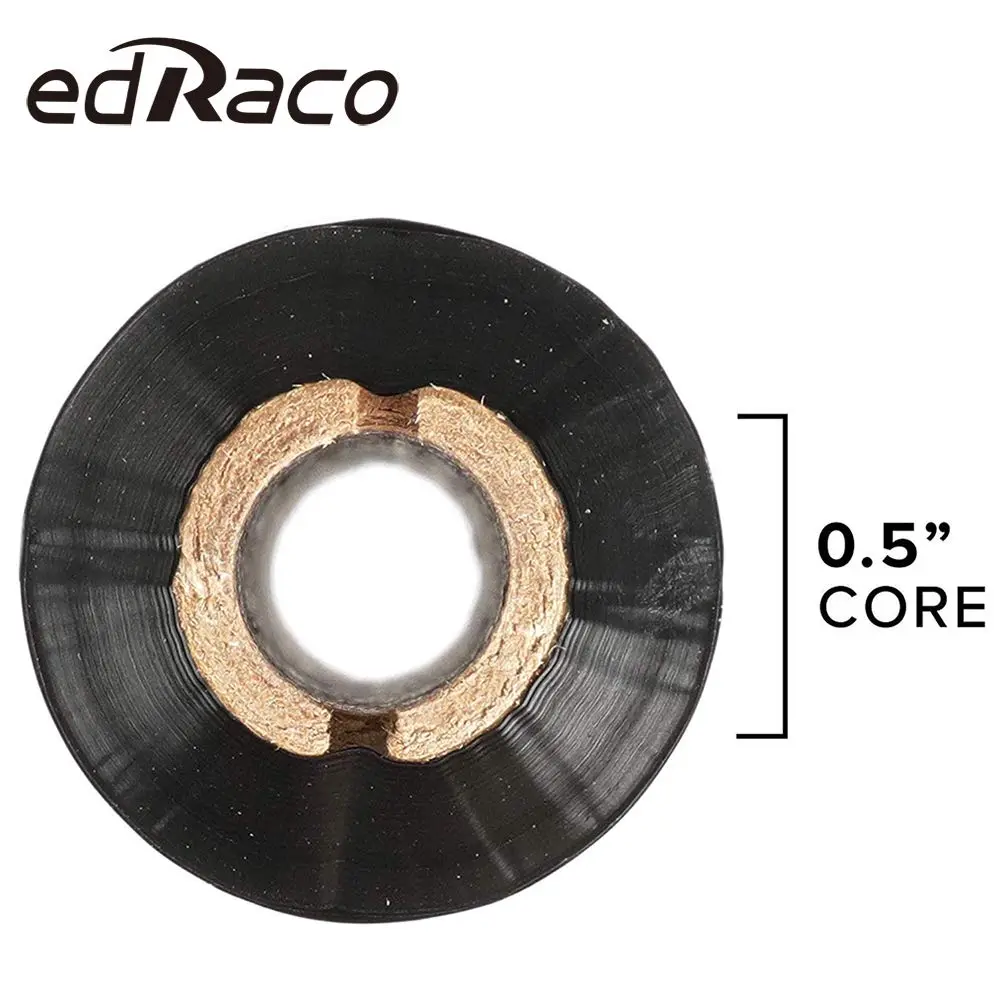 Edraco Enhanced Wax Thermal Transfer Ribbons 4.33" x 244' (110mm x 74m) - 8 Rolls | Bulk Pack for Zebra Desktop Printers - view 6