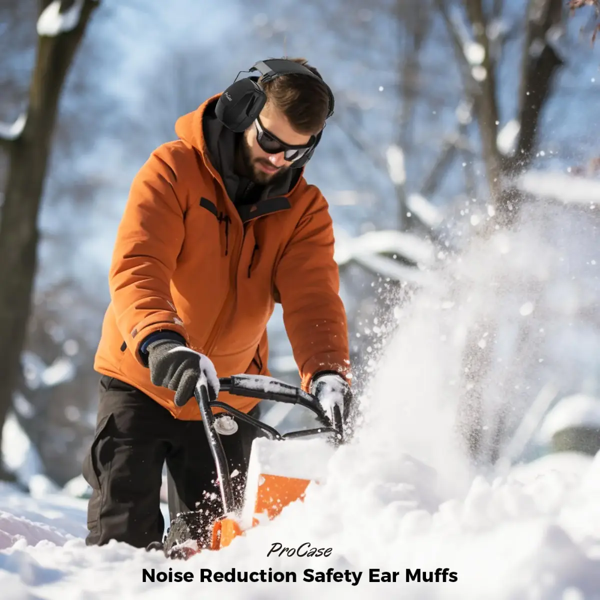 ProCase SNR33dB Noise Reduction Ear Muffs, Adult Hearing Protection, 33dB NRR | Certified for Shooting & Industrial Use - view 7