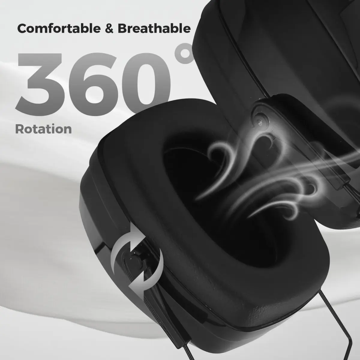 ProCase SNR33dB Noise Reduction Ear Muffs, Adult Hearing Protection, 33dB NRR | Certified for Shooting & Industrial Use - view 8