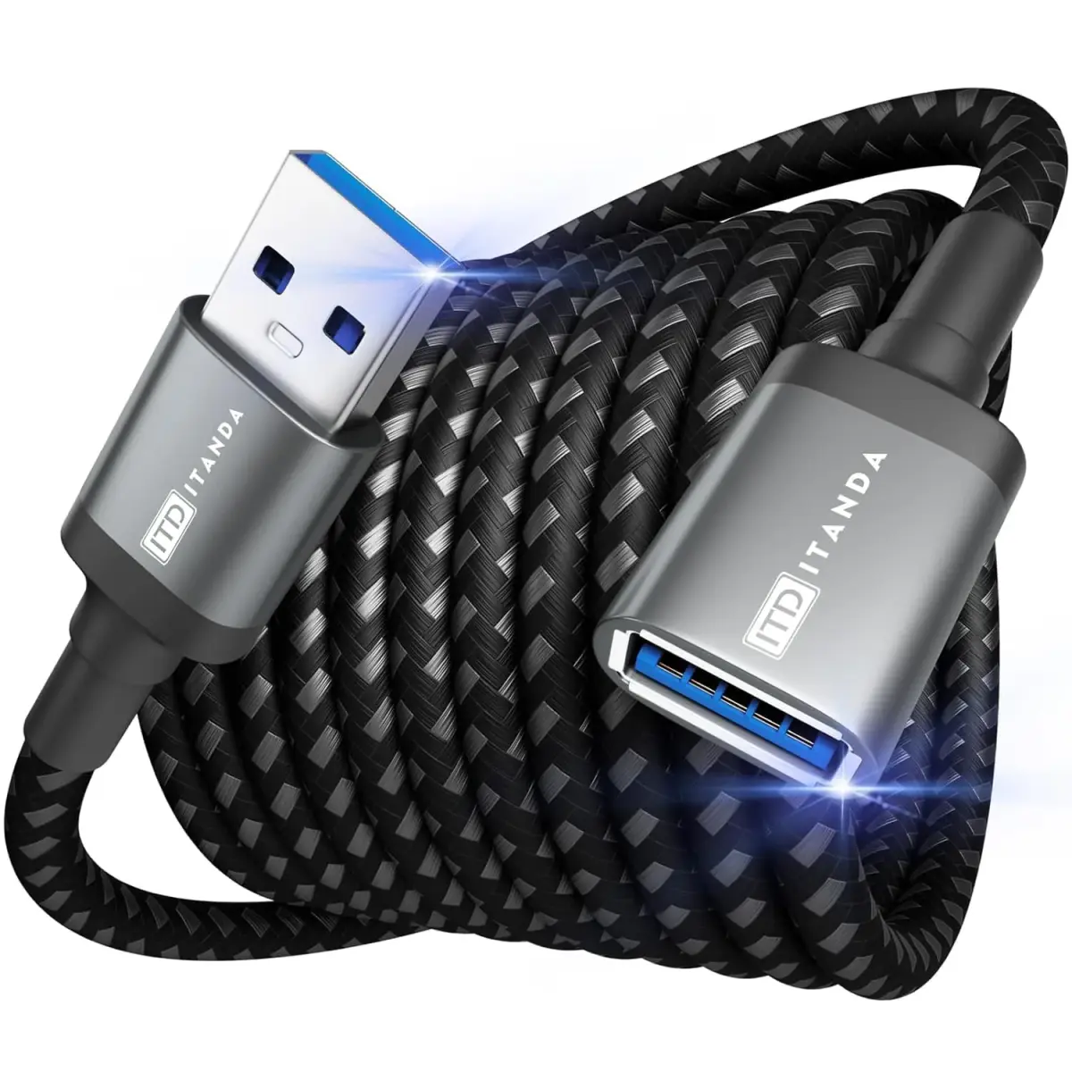 ITD ITANDA USB 3.0 Extension Cable 6ft (1.83m) | 5Gbps Data Transfer for Keyboard, Mouse, PlayStation, Xbox, Flash Drive, Printer, Camera and More - main product image