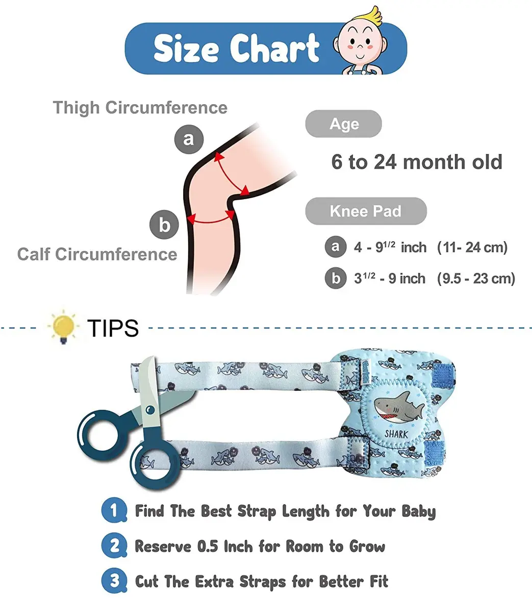 Simply Kids Baby Knee Pads for Crawling (2 Pairs) | CPSIA Certified Toddler Protector (70-120 chars) - view 5