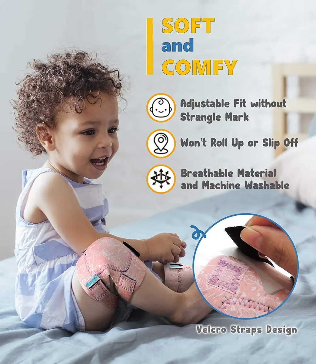 Simply Kids Baby Knee Pads for Crawling (2 Pairs) | CPSIA Certified Toddler Protector (70-120 chars) - view 4