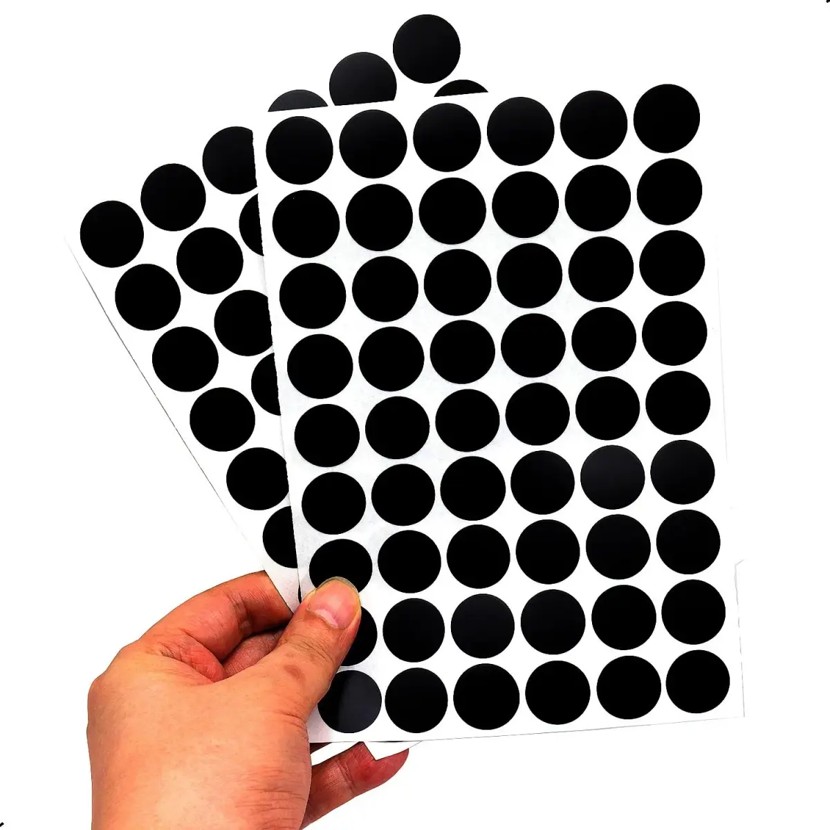 ZXUEZHENG Self-Adhesive Screw Hole Stickers Black 21mm (0.83") | Covers Furniture Screw Holes for a Clean Finish - view 5
