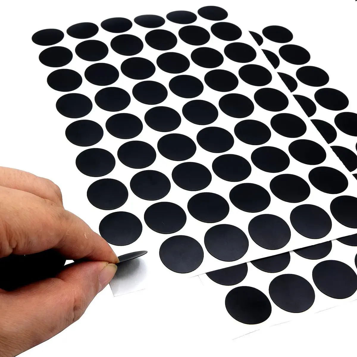 ZXUEZHENG Self-Adhesive Screw Hole Stickers Black 21mm (0.83") | Covers Furniture Screw Holes for a Clean Finish - view 3