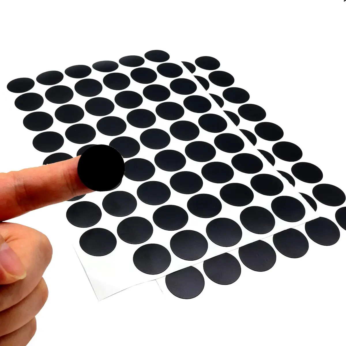 ZXUEZHENG Self-Adhesive Screw Hole Stickers Black 21mm (0.83") | Covers Furniture Screw Holes for a Clean Finish - view 4