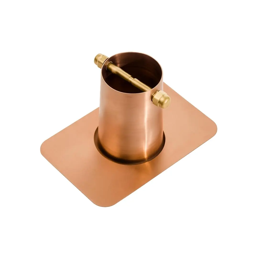 Monarch Rain Chains Pure Copper Gutter Adapter with Brass Bolt | 8.9cm (3.5in) Wide Top Opening - view 2