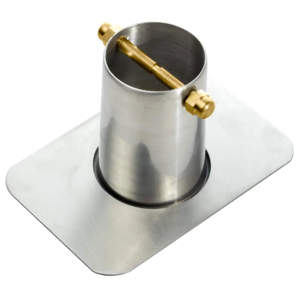 Monarch Rain Chains Aluminum Mill Finish Gutter Adapter with Brass Bolt | 5 x 3.5 x 3 inches - view 2