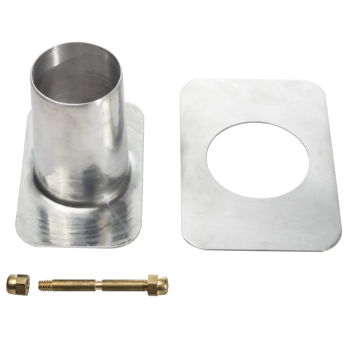 Monarch Rain Chains Aluminum Mill Finish Gutter Adapter with Brass Bolt | 5 x 3.5 x 3 inches - view 3