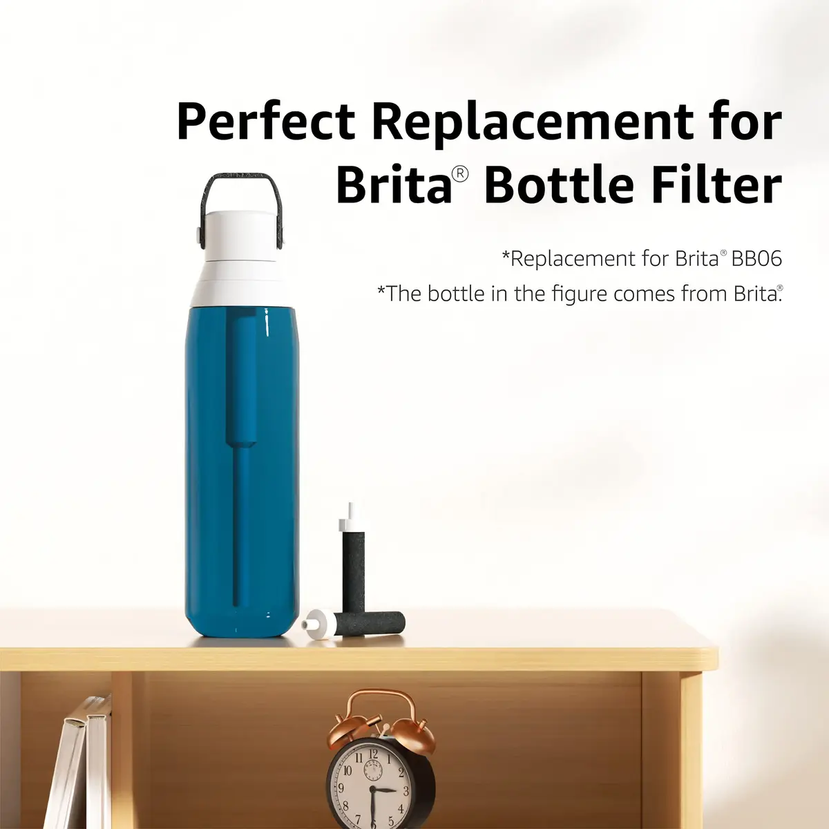 AQUA CREST Water Bottle Filter Replacement 5 Count | Advanced Coconut Carbon for Brita Bottles - view 2