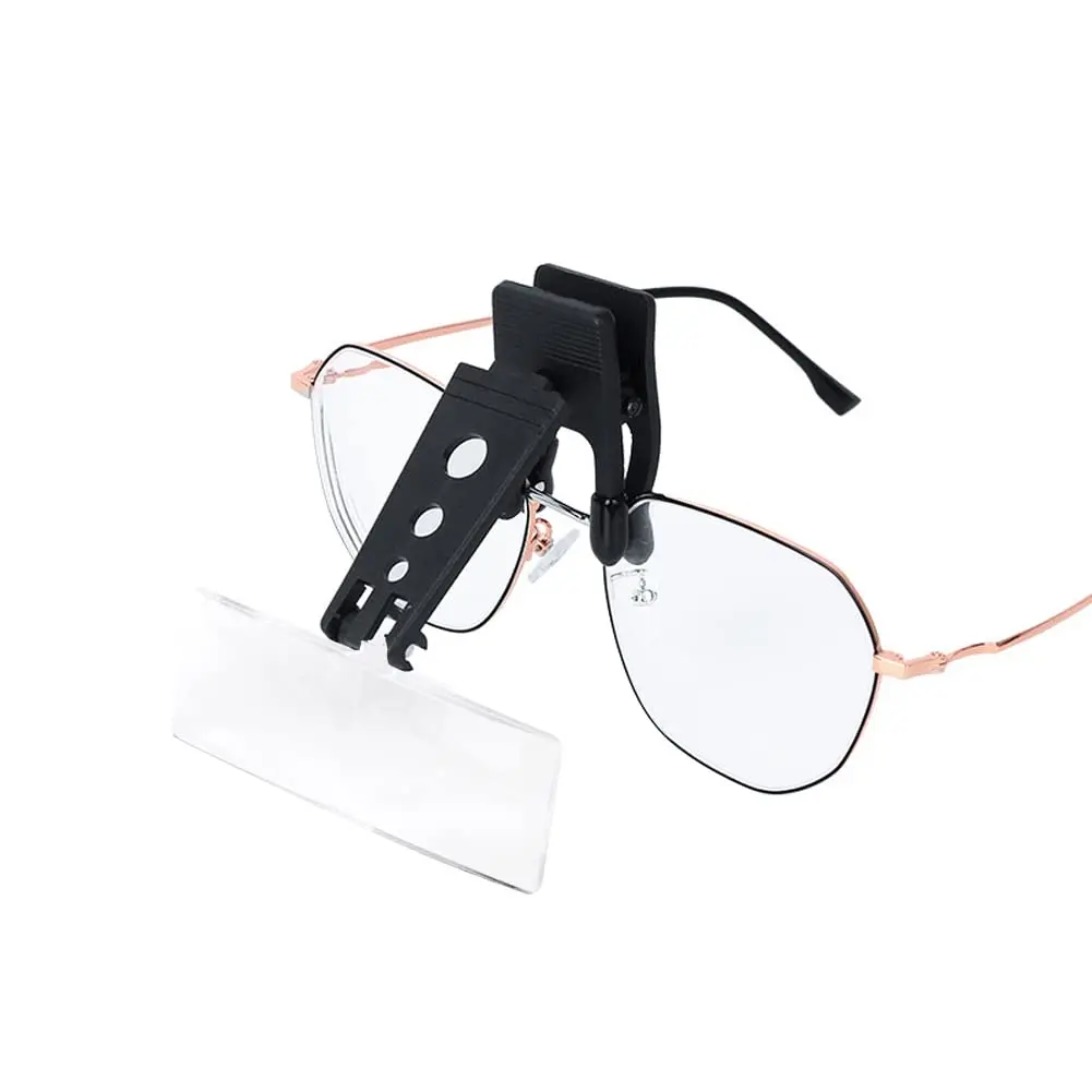 UXELY Clip-On Magnifier Glasses with 3 Interchangeable Lenses (1.5X, 2.5X, 3.5X) | Hands-Free Loupe for Detailed Work - view 2