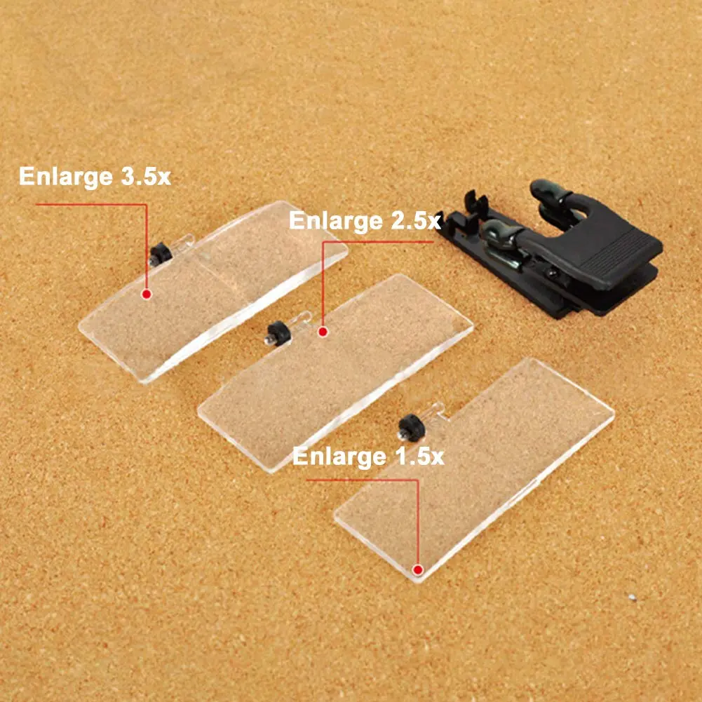 UXELY Clip-On Magnifier Glasses with 3 Interchangeable Lenses (1.5X, 2.5X, 3.5X) | Hands-Free Loupe for Detailed Work - view 4