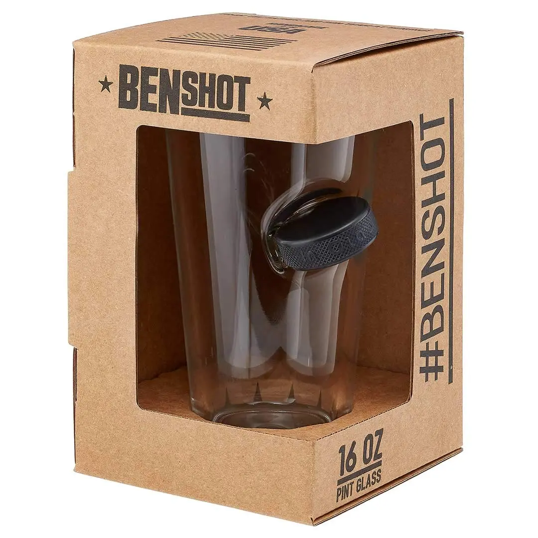 BenShot Hockey Puck Pint Glass - 16oz | Made in the USA - view 2