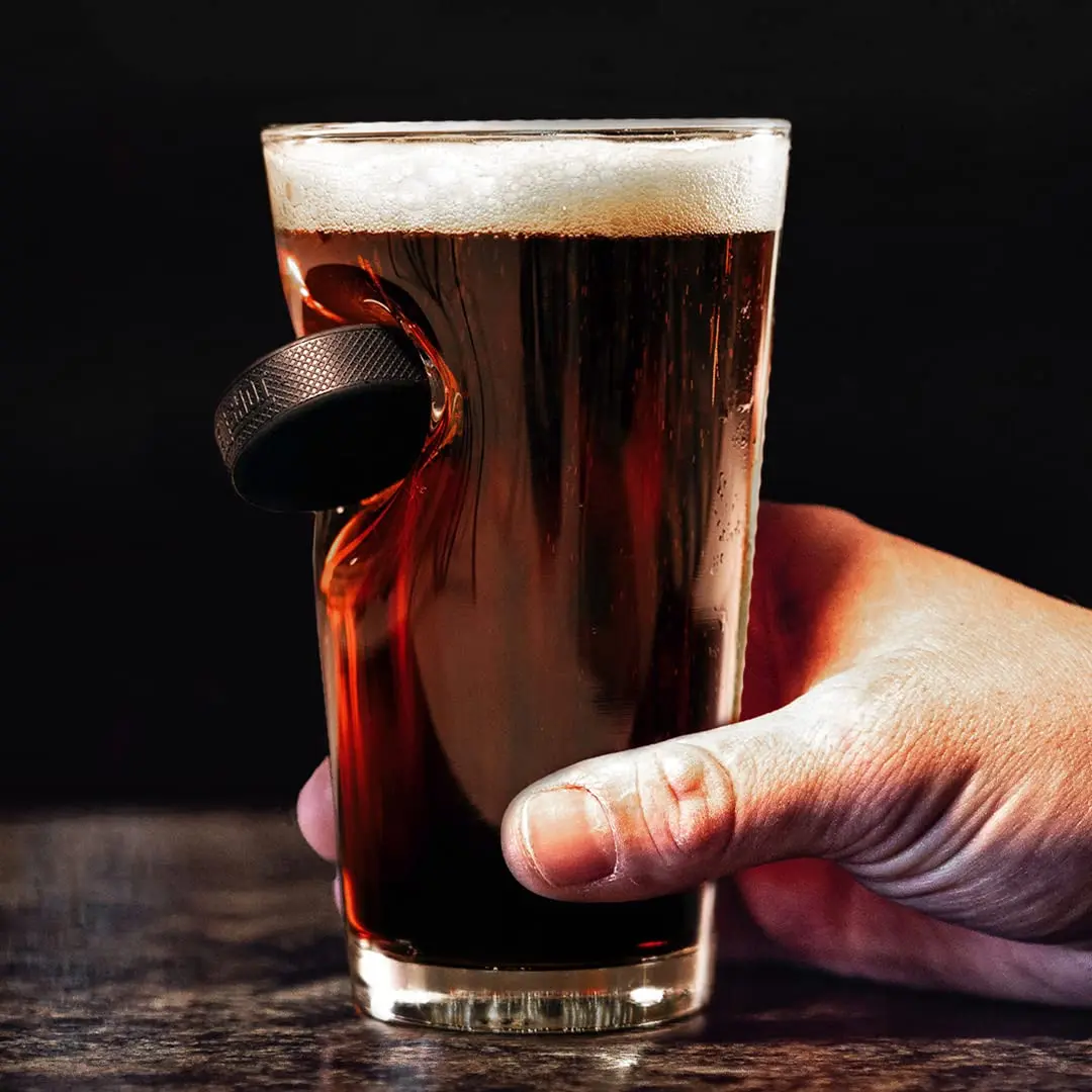 BenShot Hockey Puck Pint Glass - 16oz | Made in the USA - view 3