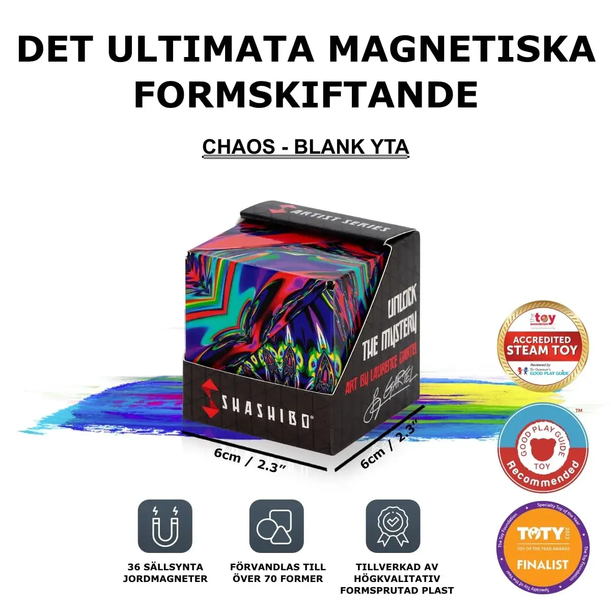 Shashibo DODECA Magnetic Puzzle Cube Chaos 5.8cm (2.3in) | STEM Educational Fidget Toy - view 3