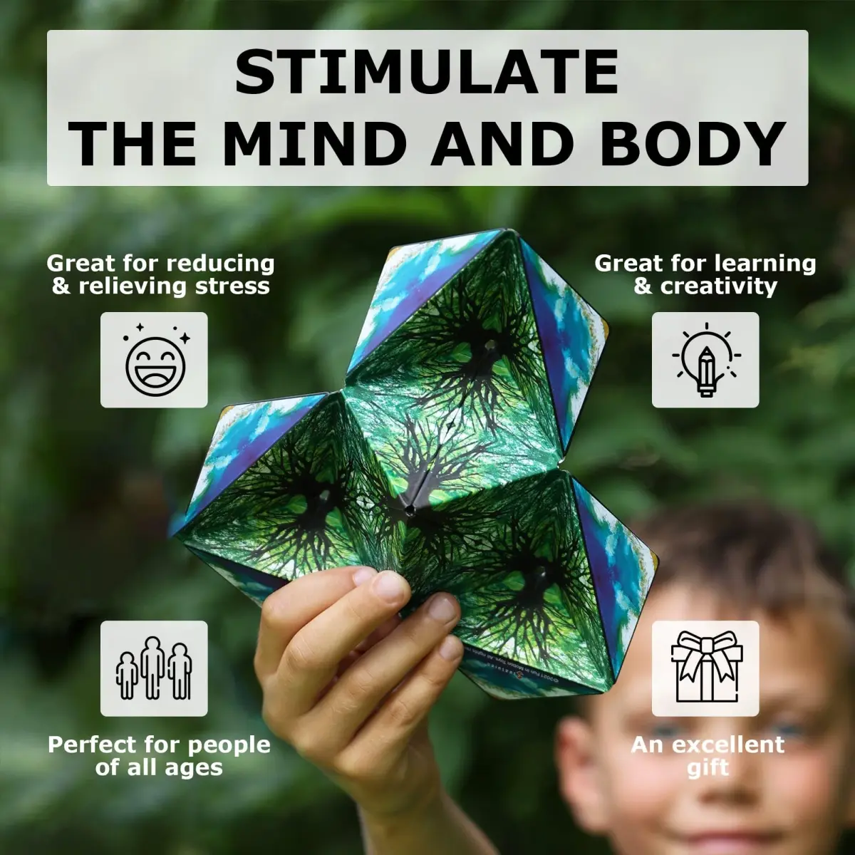 Shashibo DODECA Magnetic Puzzle Cube Mystic Ocean 5.8cm (2.3in) | STEM Educational Fidget Toy - view 4