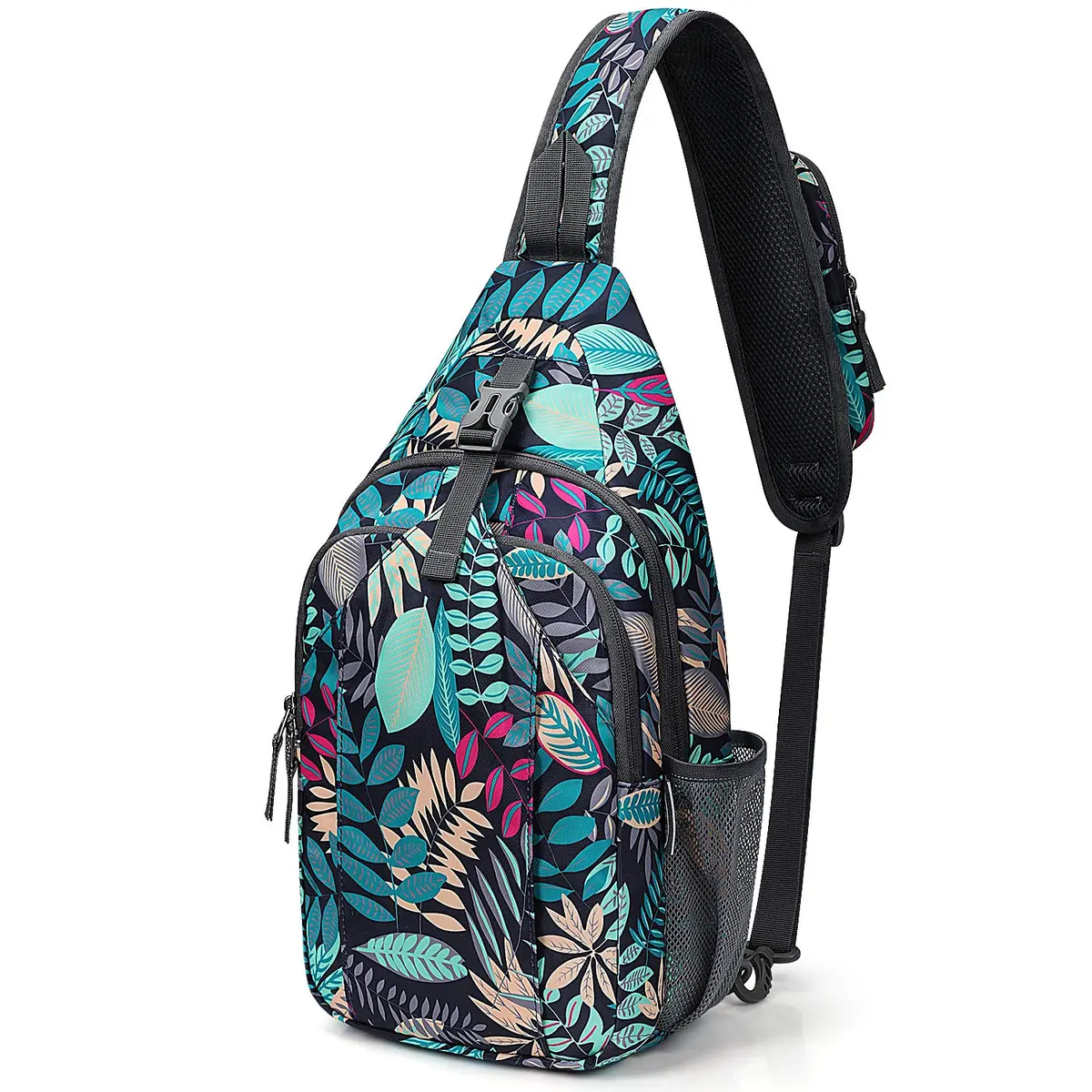 G4Free Sling Bag for Men Women | RFID Blocking Crossbody Travel Bag (Maple Leaf Blue, 6 long) - main product image