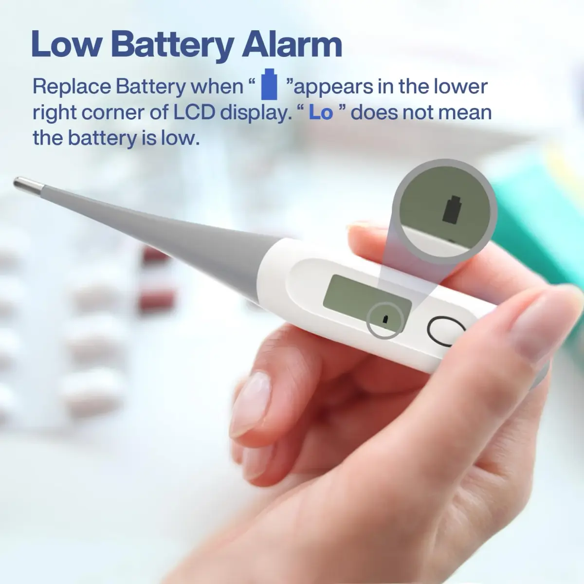 Boncare Digital Thermometer for Adults, Kids & Babies, Gray | Accurate & Fast 10-Second Reading - view 7