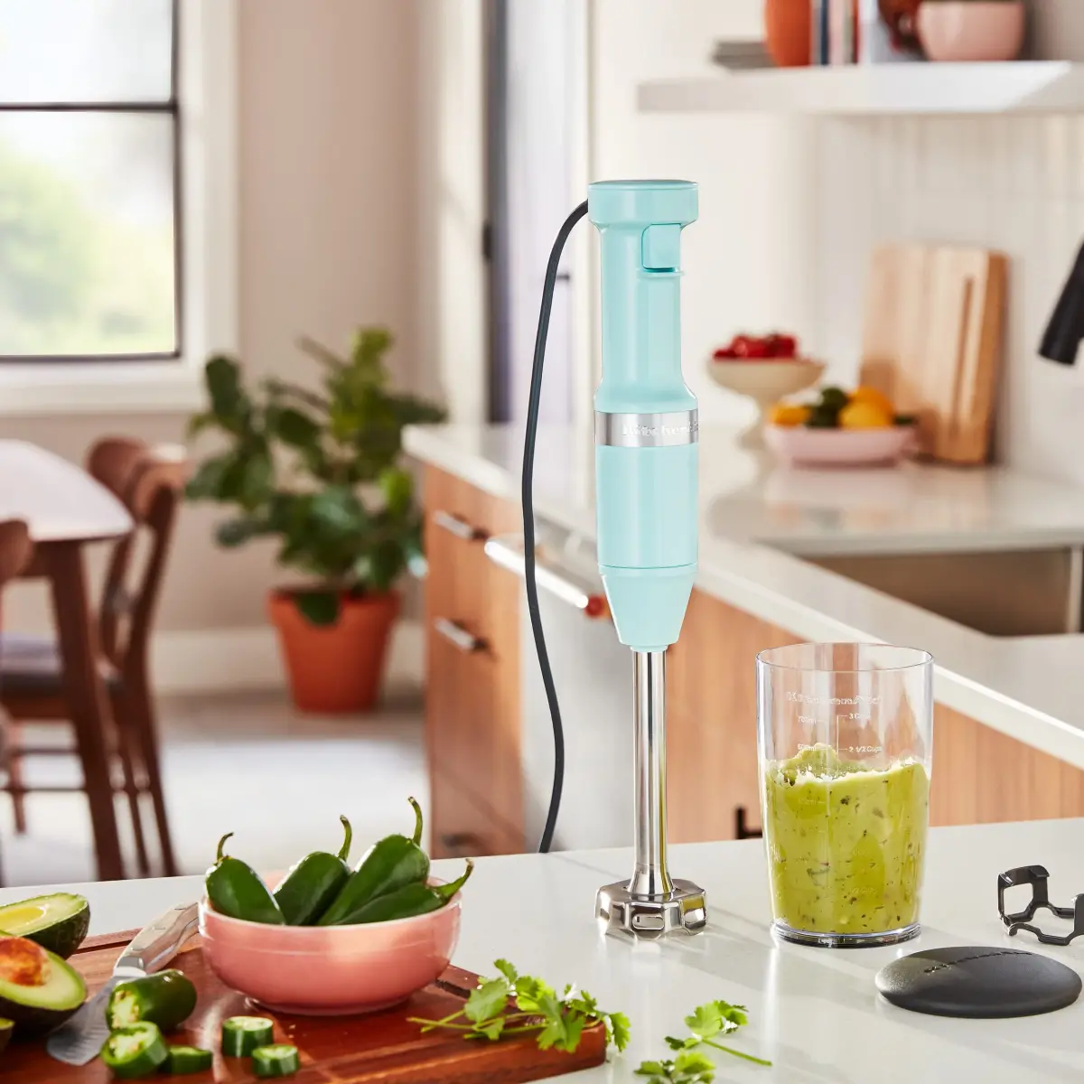 KitchenAid Variable Speed Corded Hand Blender KHBV53 Ice Blue | 180W Power for Smoothies & Soups - view 4