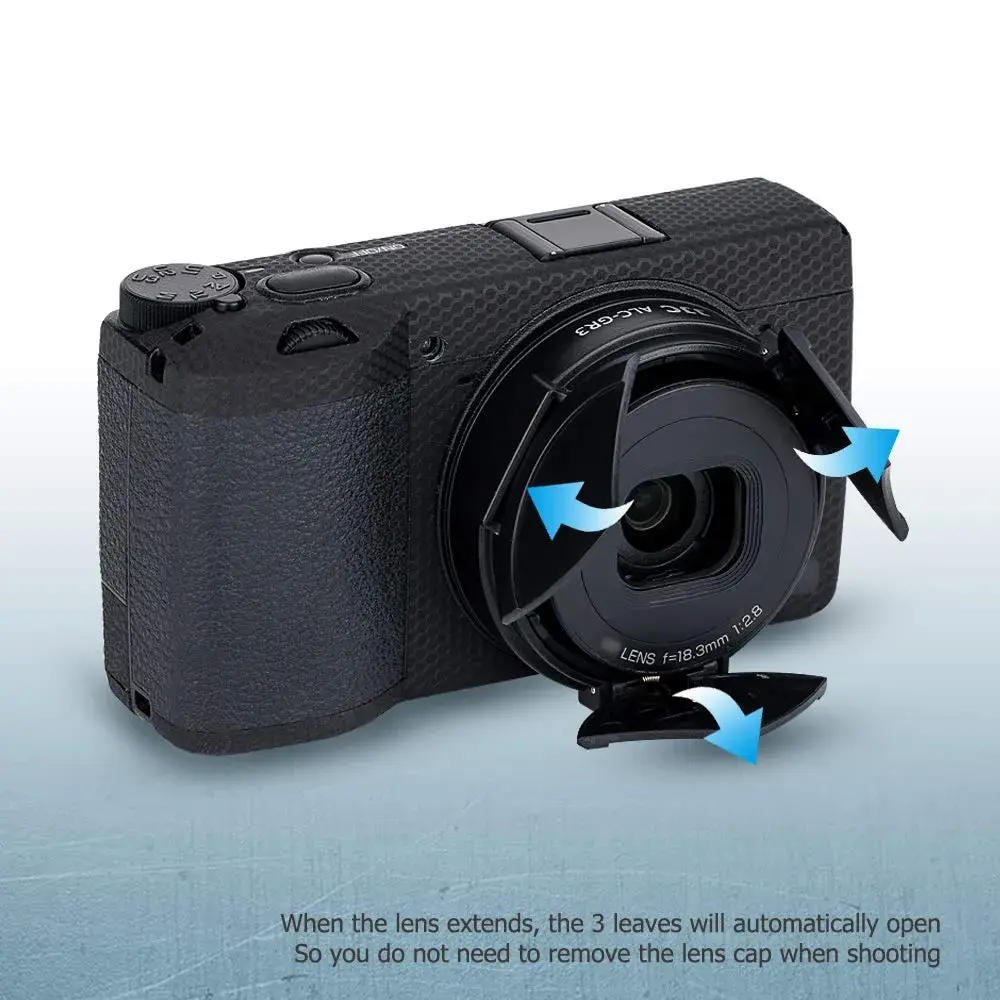 JJC Auto Lens Cap for Ricoh GR III GR III HDF, 56mm (2.2 inches) Diameter | Protects Lens from Dust, Moisture & Scratches - view 4