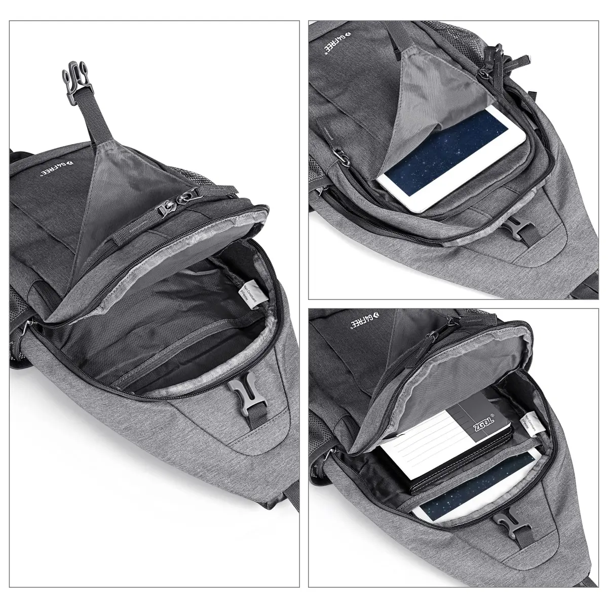 G4Free Sling Bag for Men Women | RFID Blocking Crossbody Travel & Daily Use (Large Grey) - view 3