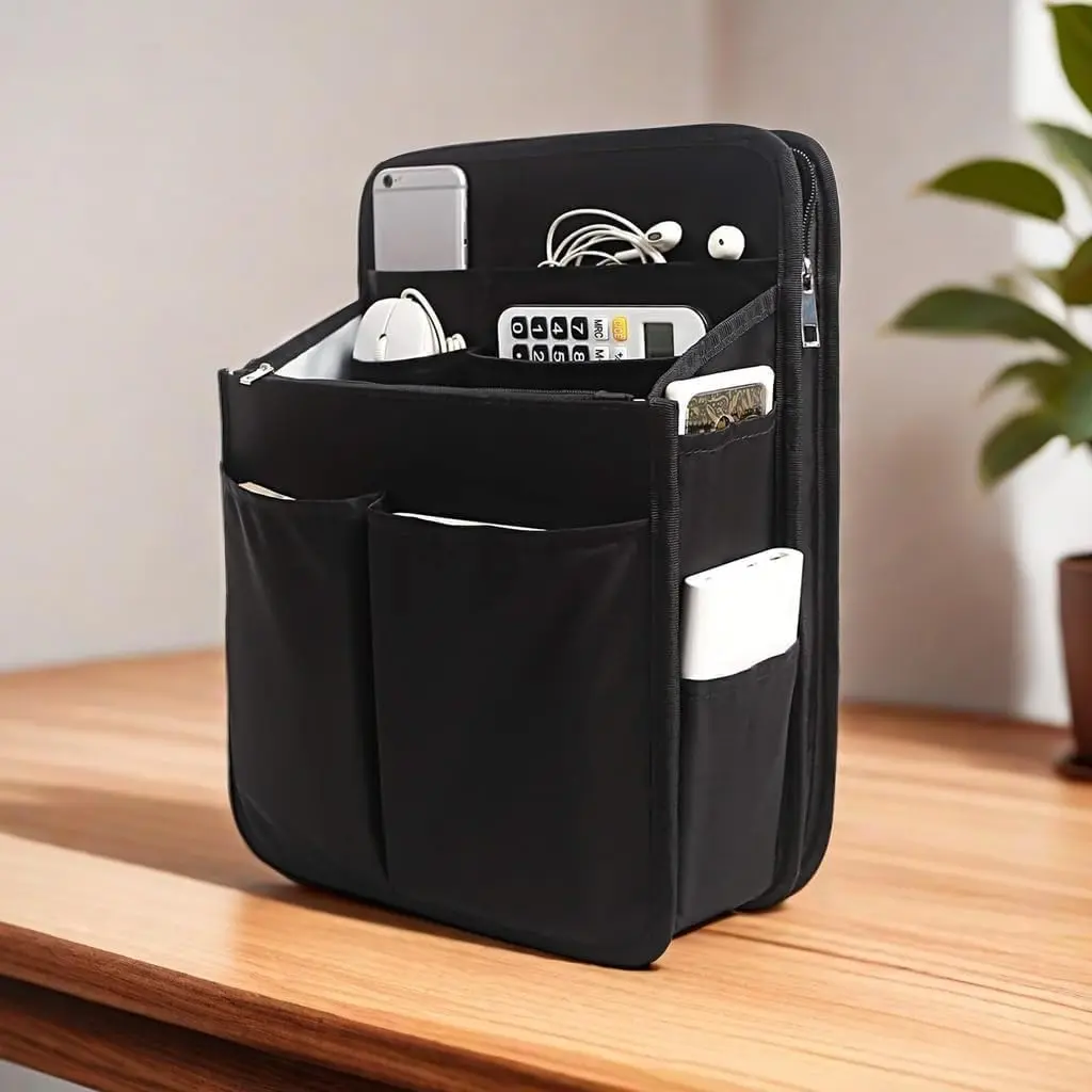 Yoillione Nylon Backpack Organizer Insert for Men and Women, Large Bag Organizer with Zipper Pockets, 27.5cm x 13cm x 36.5cm - view 2