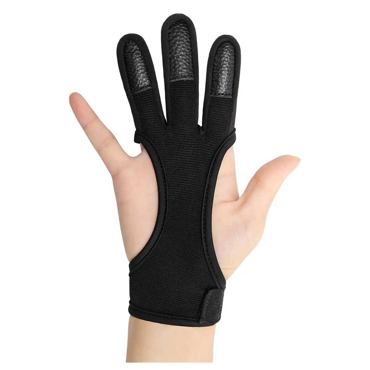 Coolrunner Three Finger Leather Archery Glove XL | Protects Fingers & Forearm - main product image