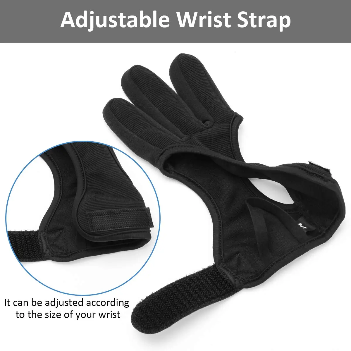 Coolrunner Three Finger Leather Archery Glove XL | Protects Fingers & Forearm - view 3