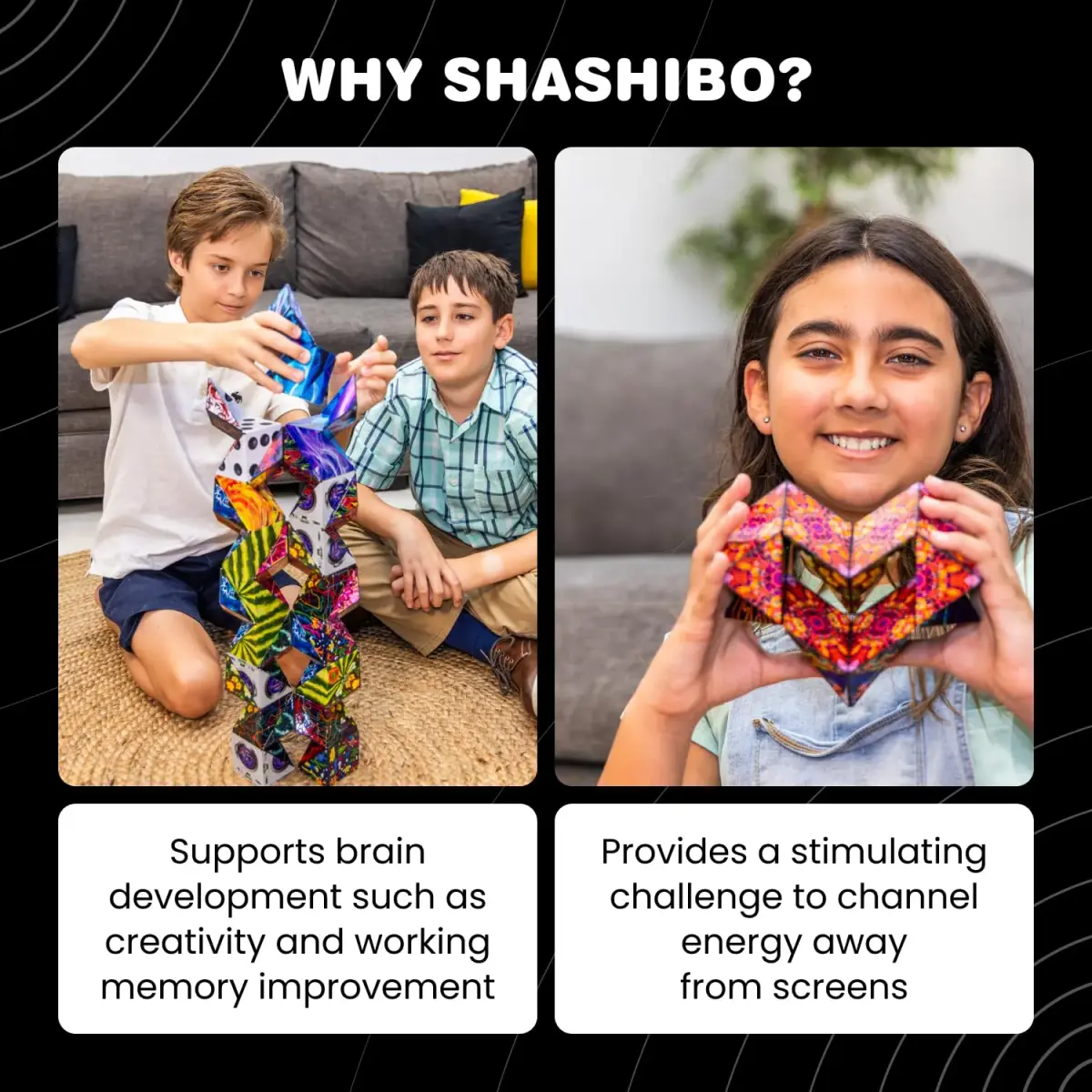 Shashibo DODECA Magnetic Puzzle Cube Elements 6.4cm (2.5in) | STEM Educational Toy for Kids & Adults - view 4