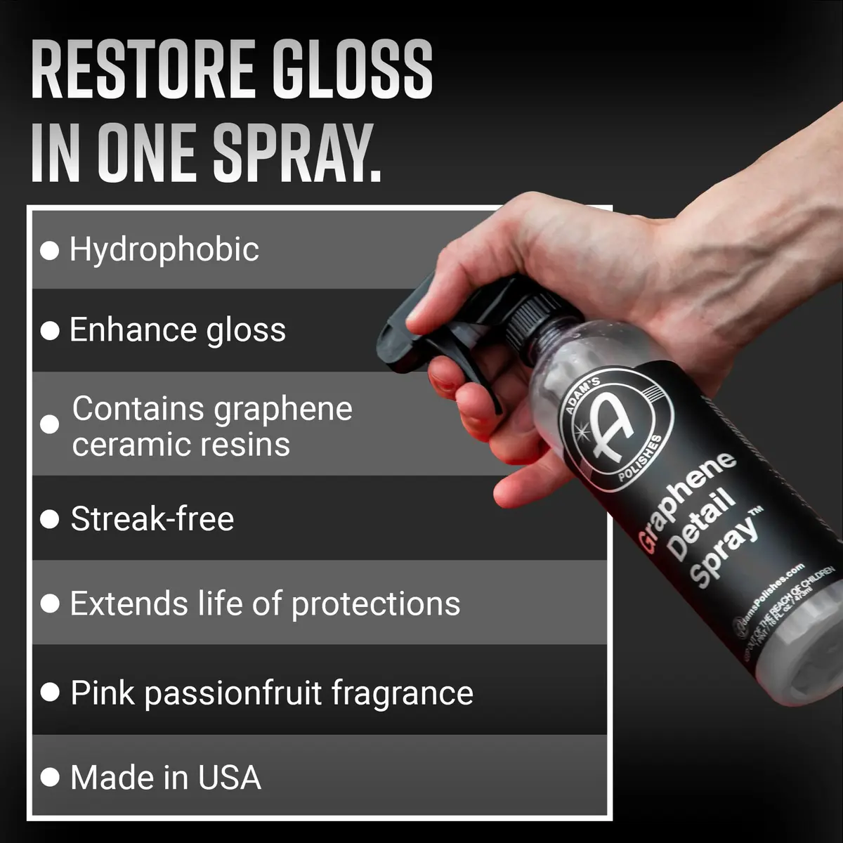 Adam's Polishes Graphene Detail Spray 16 fl oz | Waterless Car Coating & Protection - view 2