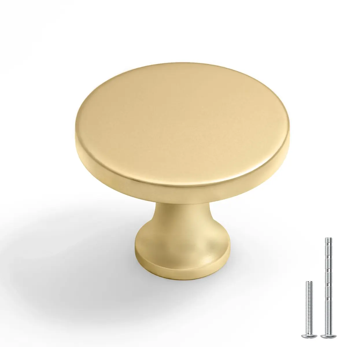 Goldenwarm 25Pack Gold Dresser Knobs Cabinet Knobs | Brass Round Handles for Cabinets & Drawers - main product image
