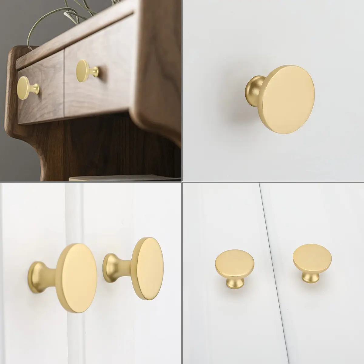 Goldenwarm 25Pack Gold Dresser Knobs Cabinet Knobs | Brass Round Handles for Cabinets & Drawers - view 8