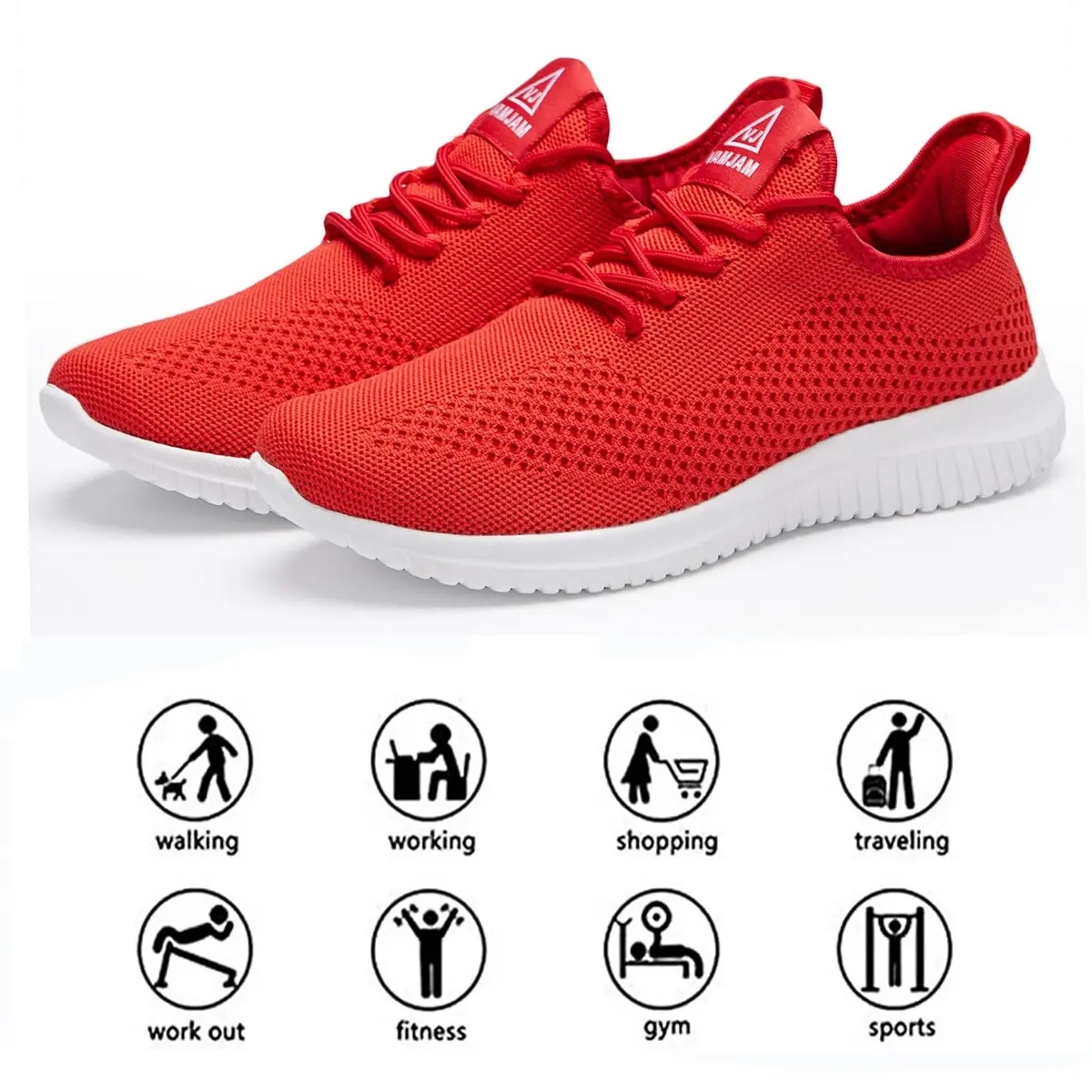 VAMJAM Men's Running Shoes Size 8 | Ultra Lightweight Breathable Mesh Sneakers - view 5