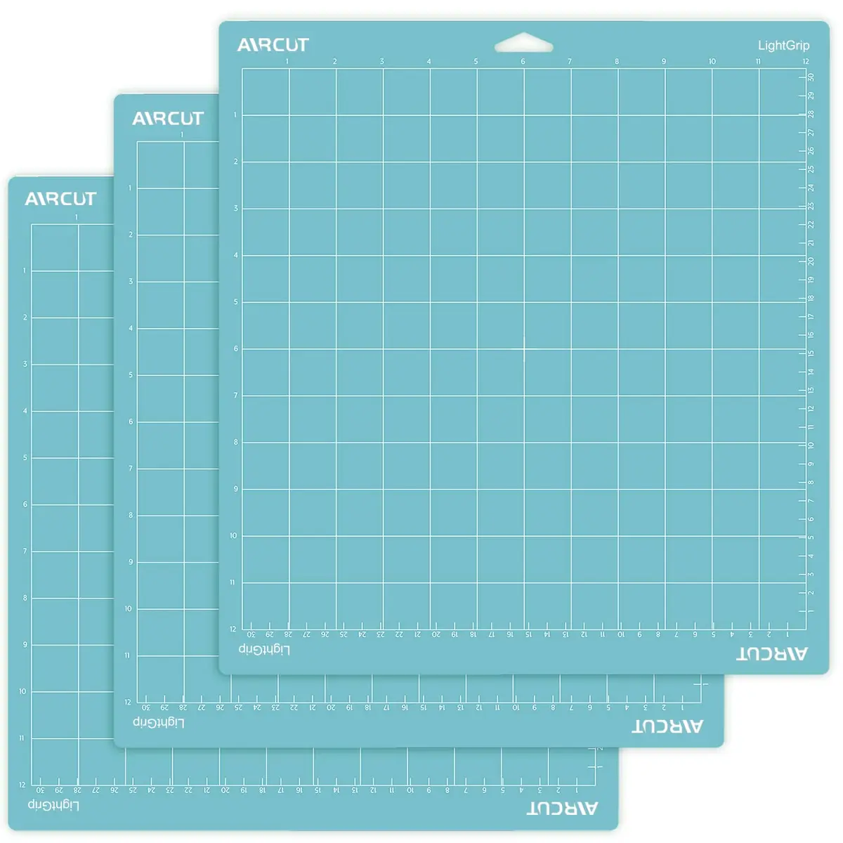 AIRCUT Blue 3-Piece 12x12 Inch Cutting Mat Set | Light Grip Adhesive for Cricut Maker & Explore Series - main product image