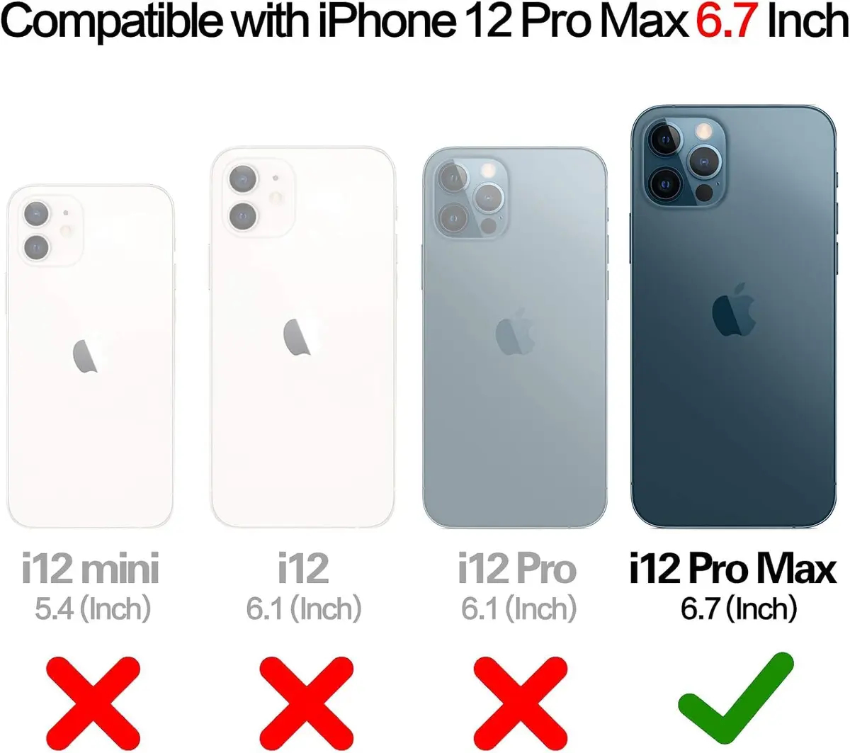 HianDier for iPhone 12 Pro Max Wallet Case with Card Holder Black | Slim Leather Design & Dual Layer Protection - view 2