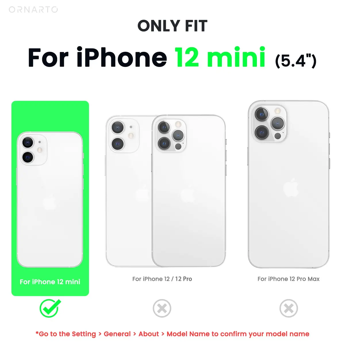 ORNARTO for iPhone 12 Mini Case, Slim Liquid Silicone Cover, Navy Blue | Anti-Fingerprint & Raised Edges - view 2
