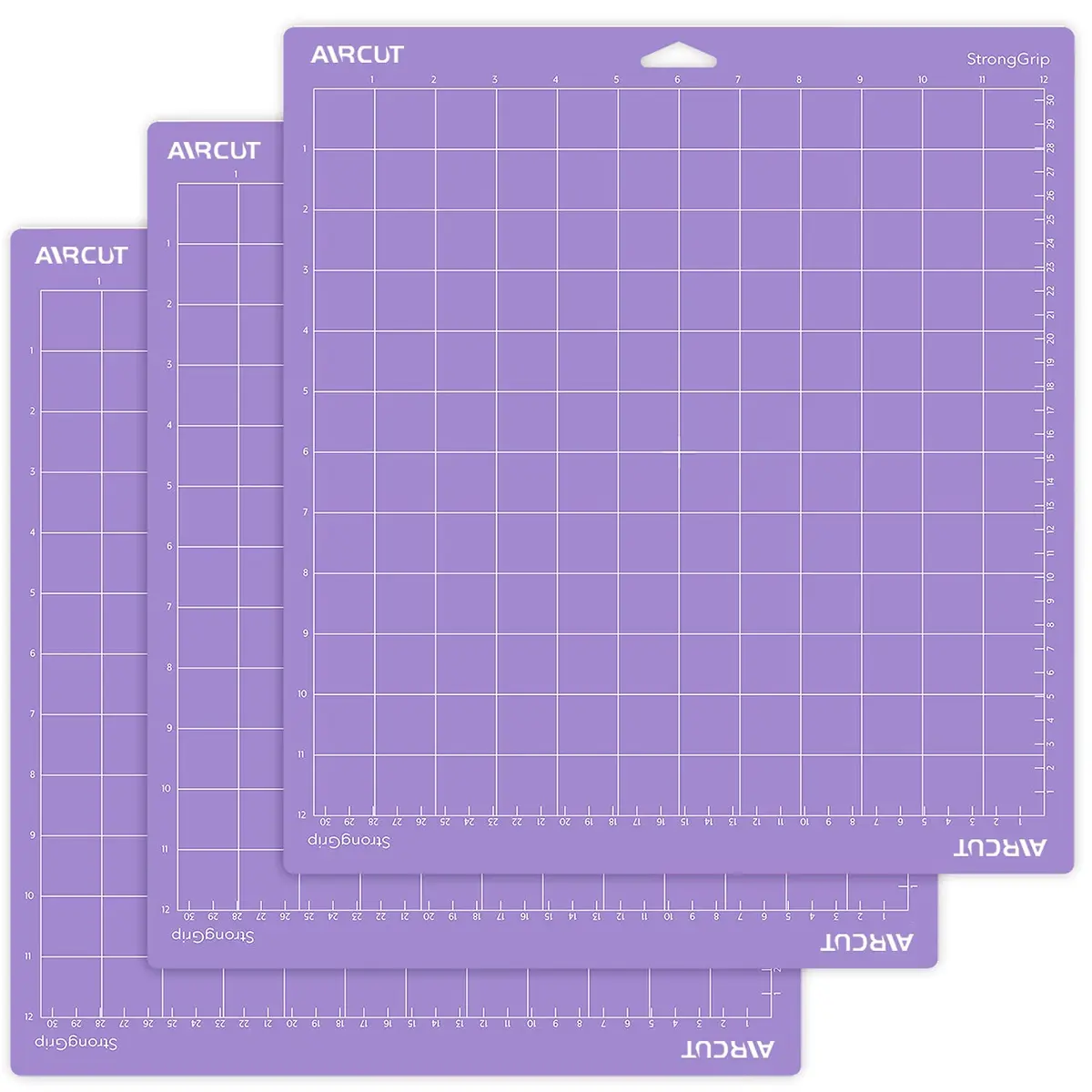 AIRCUT 3-Piece 12x12 inch Cutting Mat Set | Strong, Standard, Light Grip for Cricut Maker & Explore Machines - main product image