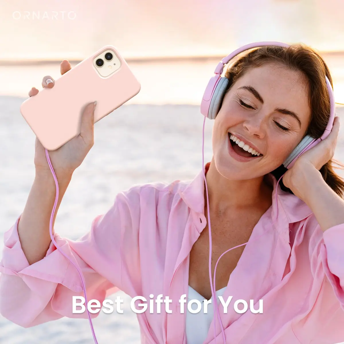 ORNARTO for iPhone 12/12 Pro Case, Slim Liquid Silicone, Pink | Snug Fit & Easy to Clean - view 6