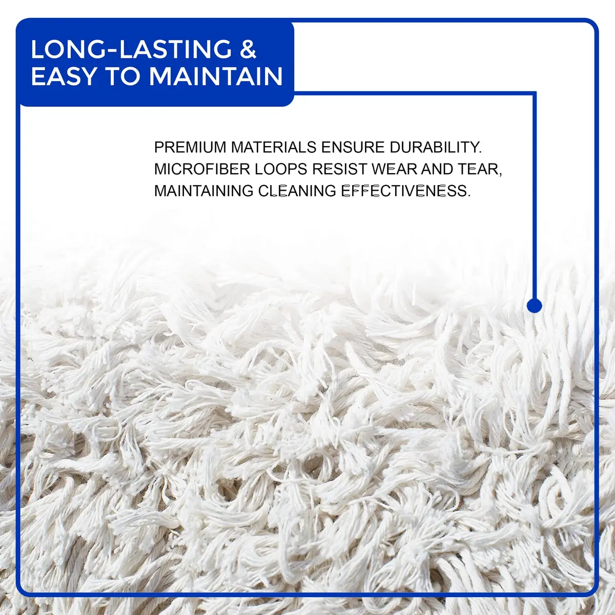 Nine Forty 48" Cotton Dust Mop Kit | Heavy Duty Dry Floor Cleaner for Hardwood Surfaces - view 5