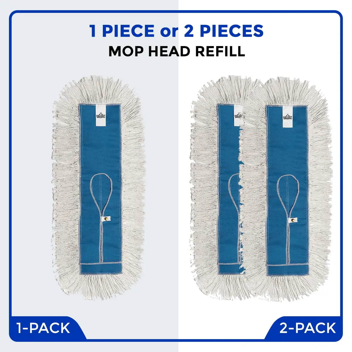 Nine Forty 48" Cotton Dust Mop Kit | Heavy Duty Dry Floor Cleaner for Hardwood Surfaces - view 7