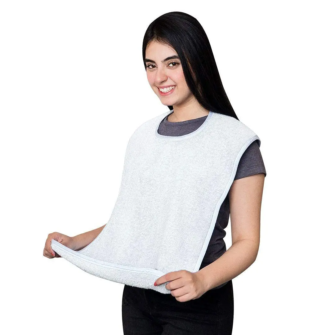 Avalon Towels Adult Terry Cloth Bibs with Hook & Loop Closure, 18" x 30" (Pack of 4) | Full Coverage Clothing Protectors - view 6